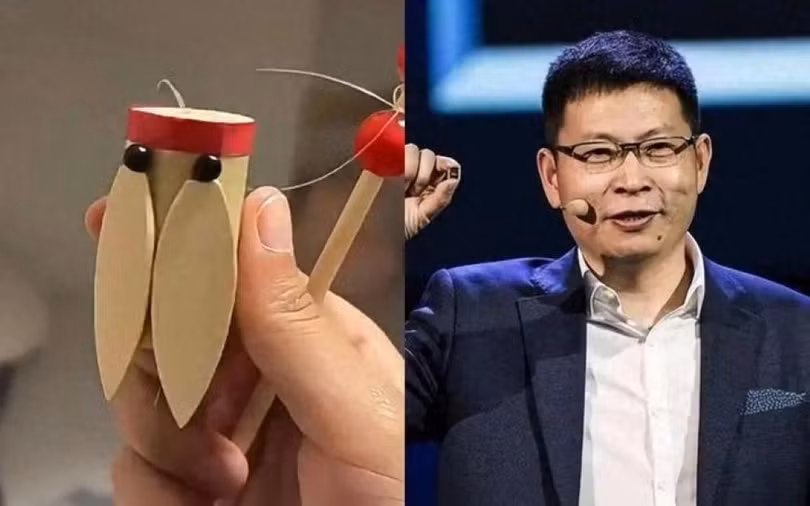 Con ve tre và ông Dư Thừa Đông, cách ứng xử của Huawei đã khiến doanh nghiệp bị ảnh hưởng tiêu cực. Ảnh: Sina.