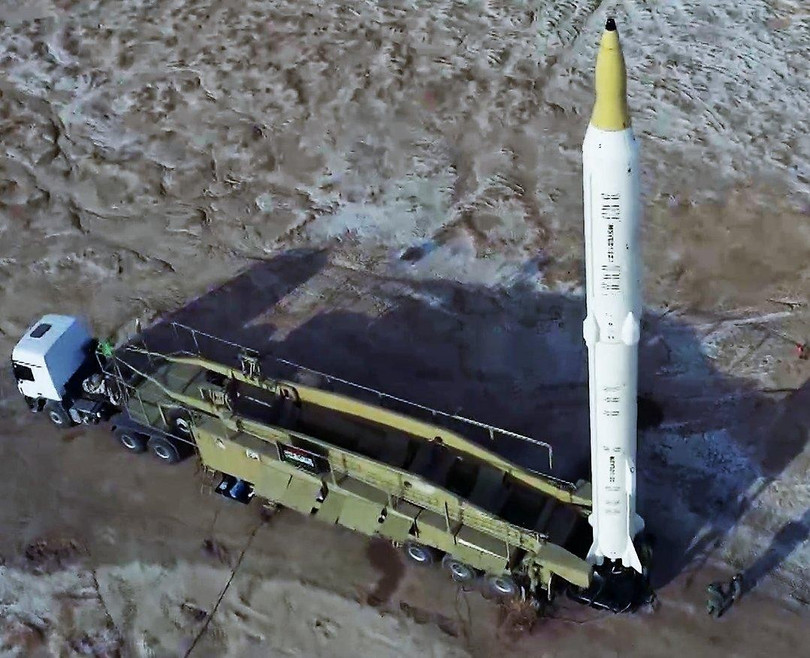 Hình ảnh tên lửa Sejil-2 của Iran. Ảnh: Getty.