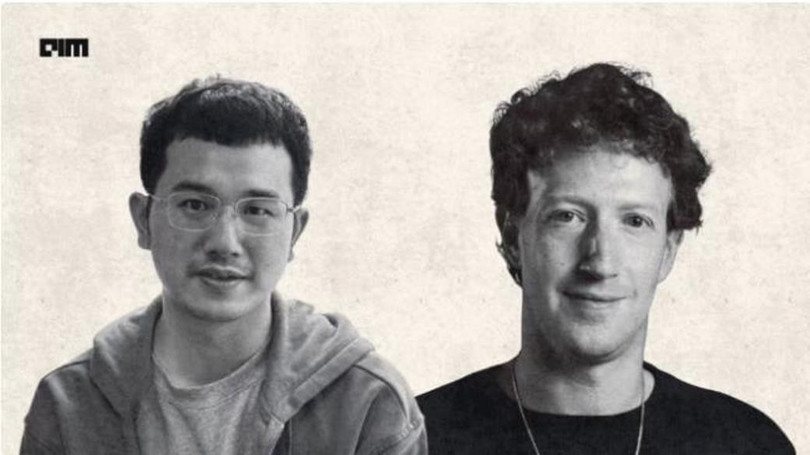 Sau khi bị Meta thâu tóm, ông chủ Manus Tiêu Hoằng (trái) sẽ là Phó chủ tịch Meta phụ trách kỹ thuật và sản phẩm liên quan đến AI agent. Ảnh: ABCNews.