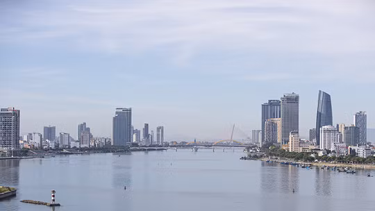 Một góc đô thị trung tâm Đà Nẵng.