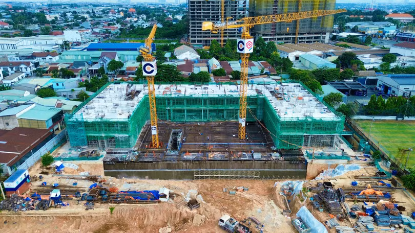 Tiến độ xây dựng Dự án Thuận An 1 ngày 21/4/2025. Ảnh: Phát Đạt.