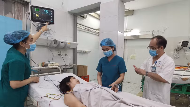 Bệnh nhân hiện đã tỉnh táo, đang dần phục hồi sức khỏe. Ảnh: BVCC