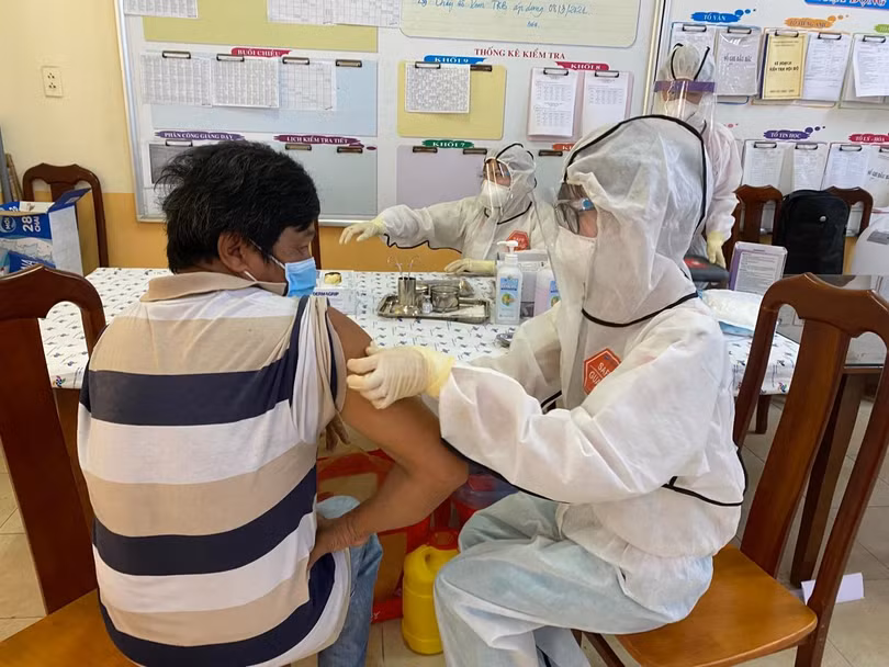 Tiêm vaccine COVID-19 tại BV Nhi đồng Thành phố (HCM). Ảnh: BVCC