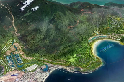 Khu phức hợp du lịch và đô thị nghỉ dưỡng Làng Vân ở Đà Nẵng được điều chỉnh quy hoạch. Ảnh: UBND quận Liên Chiểu. 