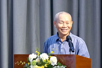 Ông Nguyễn Trọng Thông, nhà sáng lập Tập đoàn Hà Đô tại Đại hội đồng cổ đông sáng nay