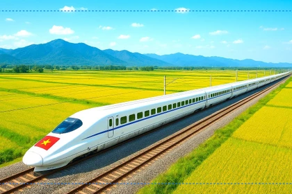 Dự án đường sắt tốc độ cao Bắc-Nam. Ảnh minh họa: AI