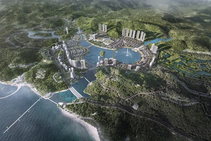 Phối cảnh dự án Khu dịch vụ du lịch phức hợp casino Vân Đồn. Ảnh: Sun Group