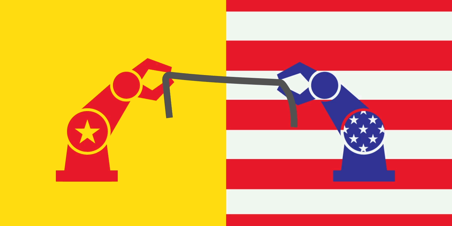 Trong lĩnh vực AI, Mỹ đang phải đối đầu với một đối thủ đáng gờm đến từ châu Á - Trung Quốc. Ảnh: The Intercept