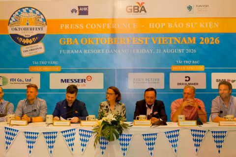 Họp báo công bố GBA Oktoberfest Vietnam 2026 diễn ra tại TP.HCM tối 21/8. Ảnh: XM.