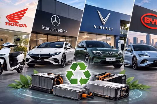 Sự phát triển của ô tô, xe máy điện kéo theo bài toán thu hồi, xử lý pin khi hết vòng đời. Ảnh minh họa/Nguồn: XL-AI hỗ trợ.