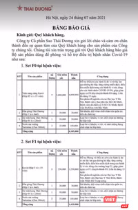 Bảng giá set F0, F1 điều trị ở bệnh viện (Ảnh - VT)