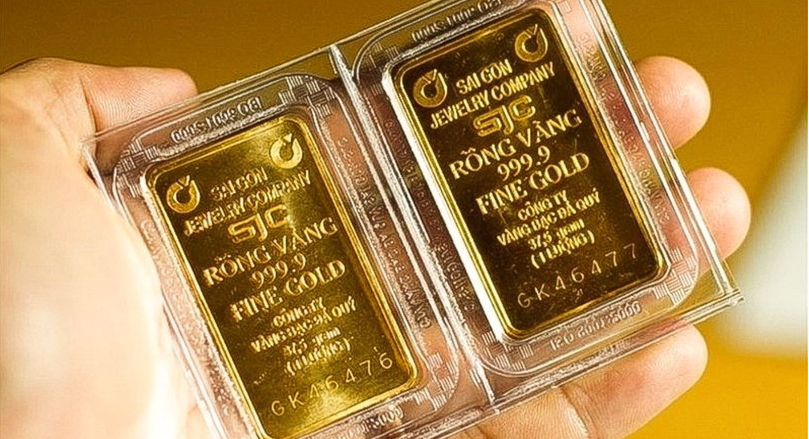 Hôm nay vàng SJC giảm 1,3 triệu đồng/lượng so với hôm qua.
