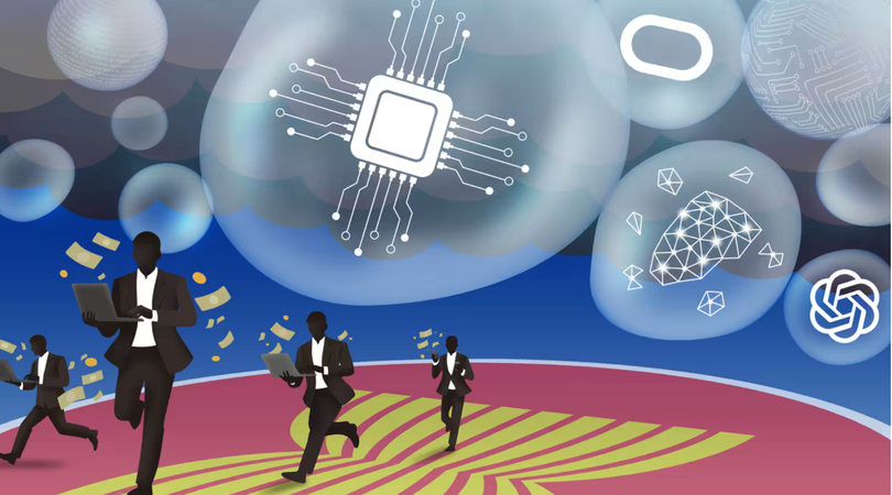 Các công ty khởi nghiệp AI tại Đông Nam Á đang gấp rút đạt được lợi nhuận để đảm bảo tồn tại nếu bong bóng đầu tư trong lĩnh vực này vỡ. Ảnh: Nikkei Asia.