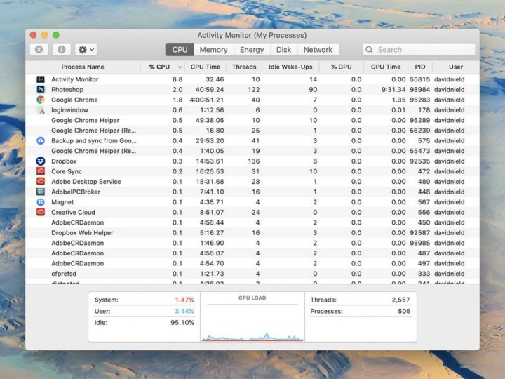 Mọi tiến trình đang mở sẽ được liệt kê trong danh sách – bao gồm các tiện ích nhỏ chạy dưới nền – nhưng bạn có thể dễ dàng phát hiện ra các chương trình đòi hỏi nhiều tài nguyên nhất.