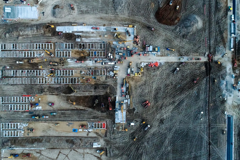 Bệnh viện dã chiến 500 giường đầu tiên đang được Nga xây dựng ở ngoại ô Moscow (Ảnh: Tân Hoa xã) Bệnh viện dã chiến 500 giường đầu tiên đang được Nga xây dựng ở ngoại ô Moscow (Ảnh: Tân Hoa xã)