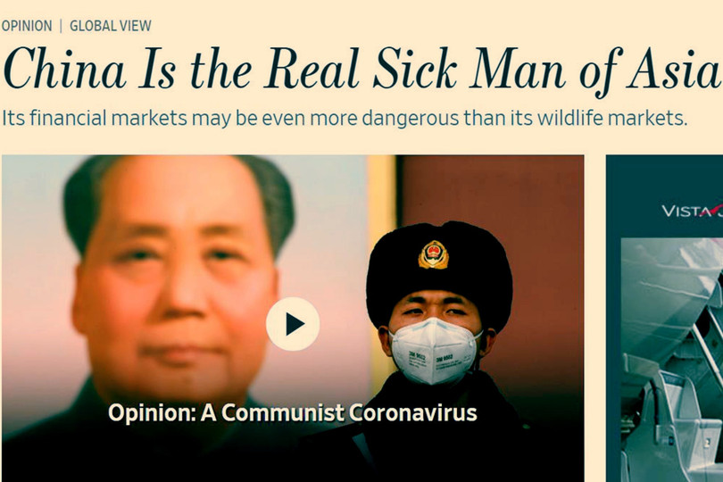 Việc The Wall Street Journal gọi Trung Quốc là "người bệnh châu Á" đã dấy lên cuộc chiến truyền thông giữa hai nước Mỹ - Trung (Ảnh: Đa Chiều).