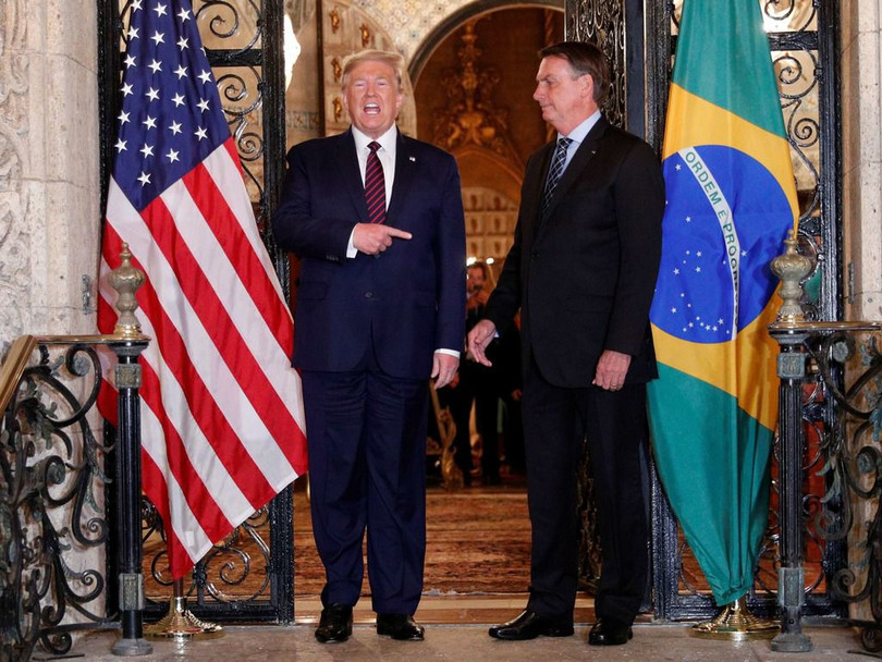 Tổng thống Brazil Jair Bolsonaro vừa tiến hành thăm Mỹ hồi tuần trước (Ảnh: Reuters).