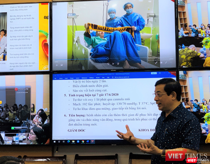 PGS.TS. Lương Ngọc Khuê - Cục trưởng Khám chữa bệnh (Bộ Y tế) tại Trung tâm hội chẩn bệnh nhân COVID-19 nặng