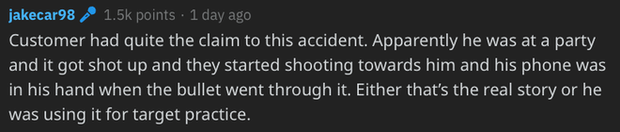 Chủ nhân của chiếc máy này đã sử dụng chiếc iPhone 11 Pro Max của mình để "đỡ đạn"