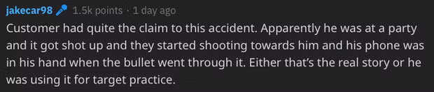 Chủ nhân của chiếc máy này đã sử dụng chiếc iPhone 11 Pro Max của mình để "đỡ đạn"