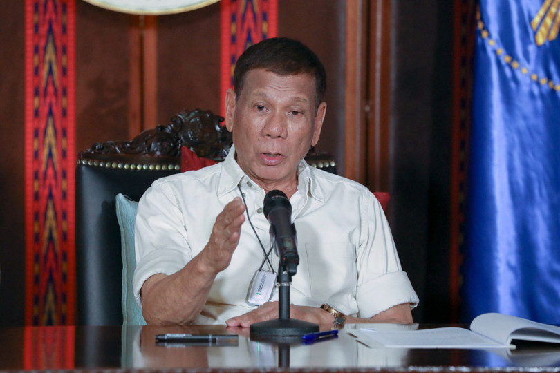 Tổng thống Philippines Duterte hồi tháng 2/2020 tuyên bố chấm dứt thực hiện Hiệp định VFA, nay lại chỉ thị tiếp tục thực hiện (Ảnh: AP). Tổng thống Philippines Duterte hồi tháng 2/2020 tuyên bố chấm dứt thực hiện Hiệp định VFA, nay lại chỉ thị tiếp tục thực hiện (Ảnh: AP).