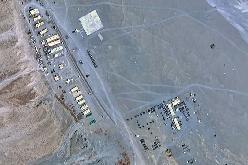 Căn cứ của Ấn Độ tập kết quân ở gần nơi xảy ra đụng độ hôm 15/6 (Ảnh: weibo). Căn cứ của Ấn Độ tập kết quân ở gần nơi xảy ra đụng độ hôm 15/6 (Ảnh: weibo).