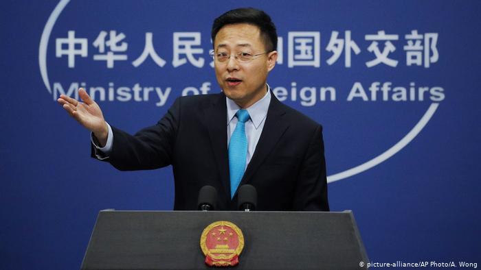 Người phát ngôn Bộ Ngoại giao Trung Quốc Triệu Lập Kiên: cuộc gặp đã làm rõ thái độ cơ bản của Trung Quốc đối với sự phát triển quan hệ Trung-Mỹ và lập trường về các vấn đề nhạy cảm quan trọng như Đài Loan, Hồng Kông và Tân Cương (Ảnh: AP).