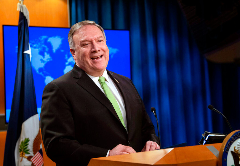 Ngoại trưởng Mỹ Mike Pompeo hôm 26/6 tuyên bố Mỹ sẽ áp đặt các hạn chế thị thực đối với các quan chức Trung Quốc liên quan và gia đình (Ảnh: AP).