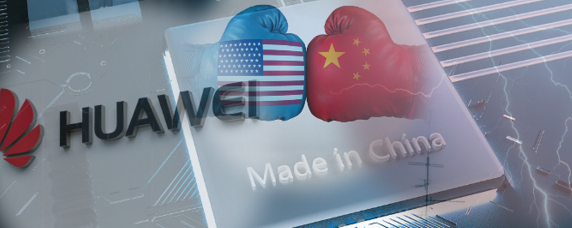 Huawei bị mắc kẹt trong cuộc chiến toàn diện giữa Mỹ và Trung Quốc (Ảnh: stcn.com).