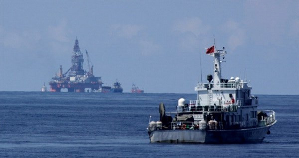 Vị trí neo đậu của giàn khoan Hải Dương 981 nằm sâu trong vùng đặc quyền kinh tế của Việt Nam. (Ảnh: Cảnh sát biển) Vị trí neo đậu của giàn khoan Hải Dương 981 nằm sâu trong vùng đặc quyền kinh tế của Việt Nam. (Ảnh: Cảnh sát biển)