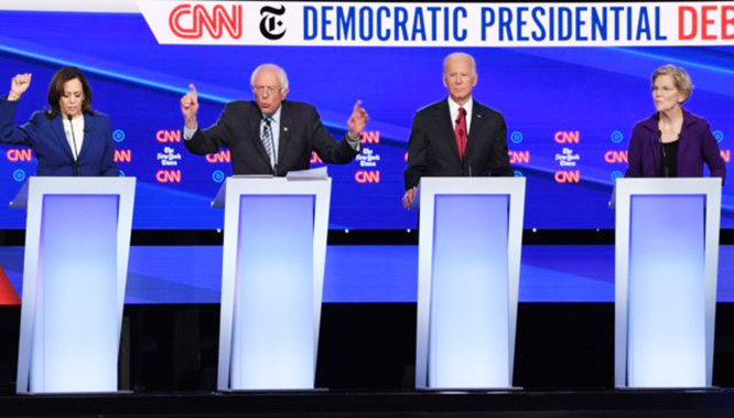 Toàn cảnh vòng tranh luận giữa các ứng viên Đảng Dân chủ tại Iowa