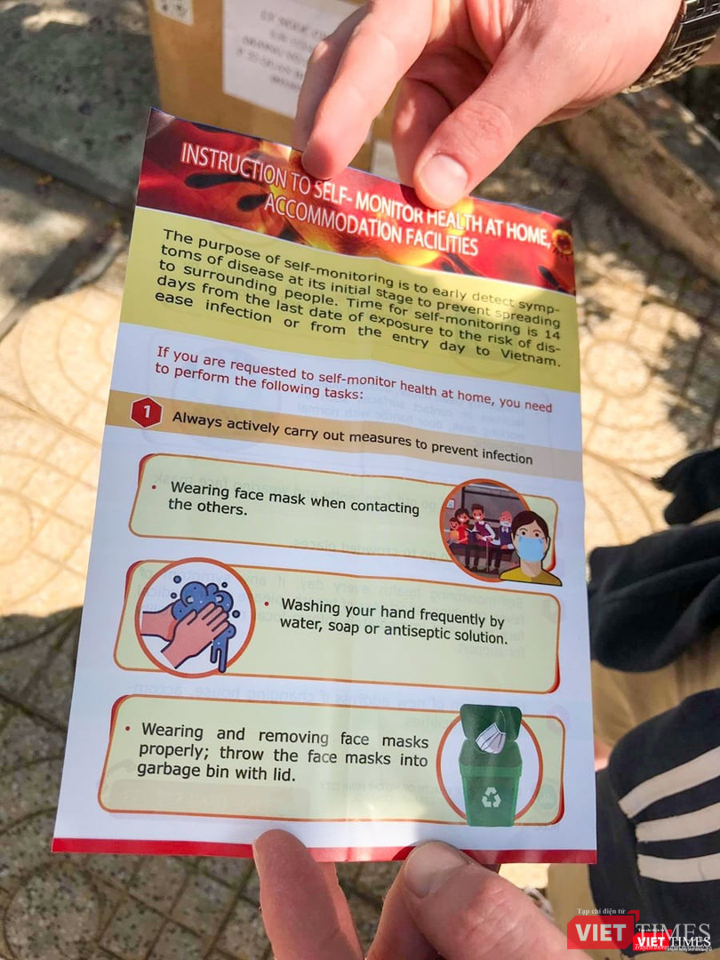 Tờ rơi hướng dẫn mà Stephen Turban nhận được. Ảnh nhân vật cung cấp.