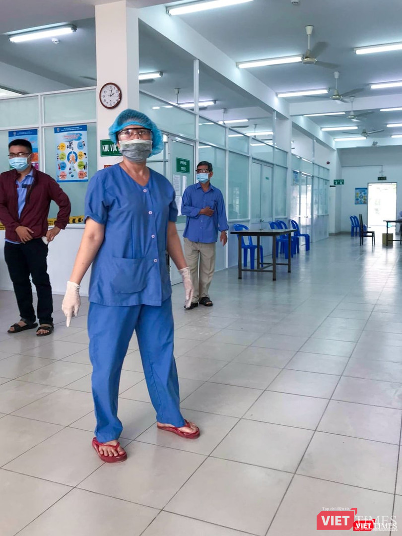 Bên trong trung tâm xét nghiệm Covid-19 ở TP.HCM. Ảnh nhân vật cung cấp.