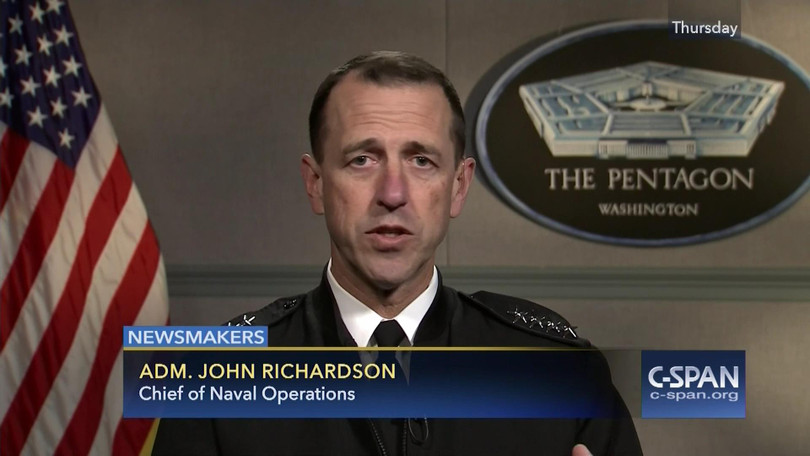 Đô đốc John Richardson: Mỹ sẽ đối xử với Hải cảnh và dân binh trên biển Trung Quốc như Hải quân Đô đốc John Richardson: Mỹ sẽ đối xử với Hải cảnh và dân binh trên biển Trung Quốc như Hải quân