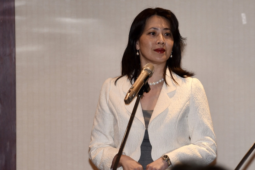 Bà Âu Giang An: "Đài Loan và Trung Quốc không lệ thuộc nhau, chính phủ Trung Quốc đại lục chưa bao giờ cai trị Đài Loan, vì vậy họ không có quyền đại diện cho dân chúng Đài Loan trong các tổ chức quốc tế" (Ảnh: Upmedia).