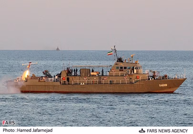 Chiếc khinh hạm 1409 cùng kiểu loại với chiếc Konarak số 1403 bị chìm (Ảnh: FARS).