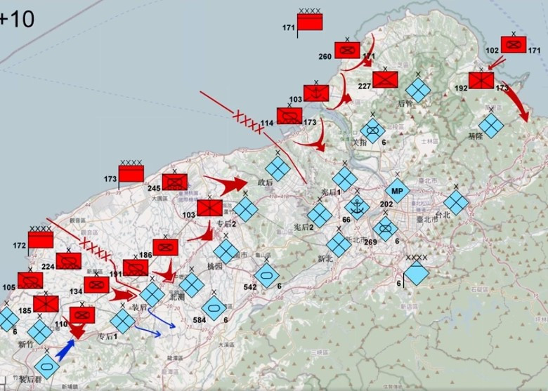 Sơ đồ cuộc đổ bộ gần Đài Bắc trong đòn đánh cuối cùng (Ảnh: Đông Phương)