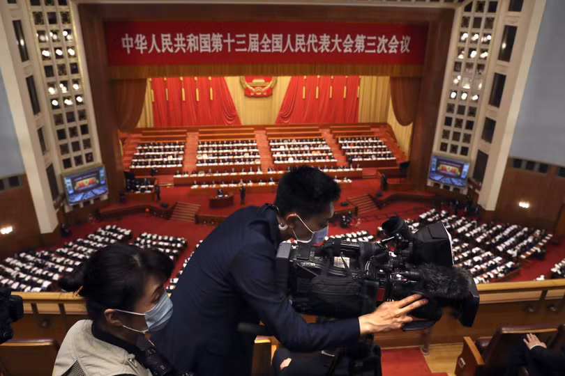 Quốc hội Trung Quốc khai mạc ngày 22/5 sẽ xem xét thông qua Nghị quyết về Luật An ninh Quốc gia phiên bản Hồng Kông gây nên phản ứng mạnh mẽ trên quốc tế (Ảnh: AP).