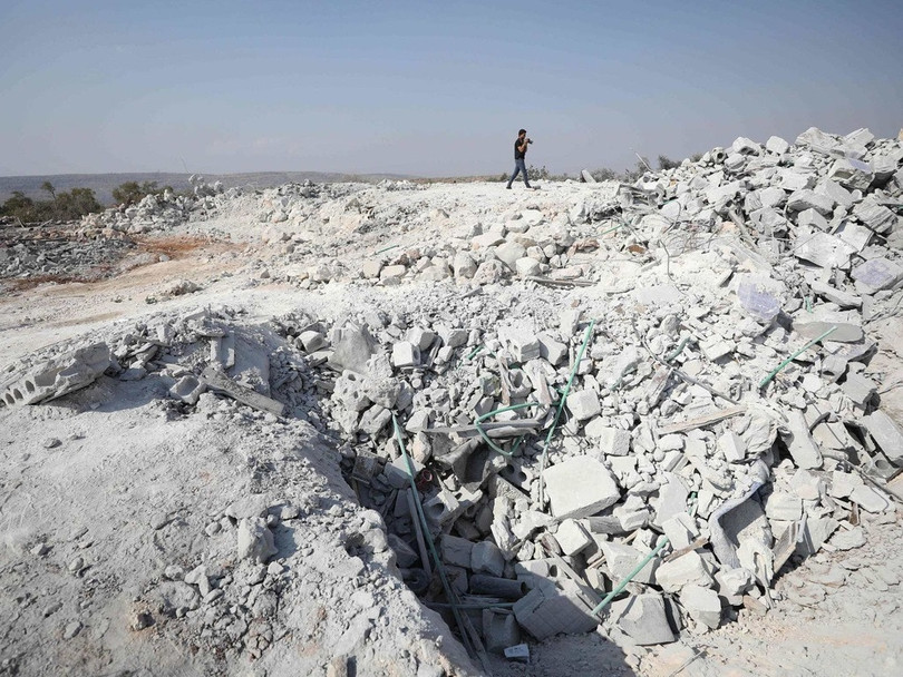 Vị trí đường hầm nơi Baghdadi và 3 người con tự sát chết. Vị trí đường hầm nơi Baghdadi và 3 người con tự sát chết.