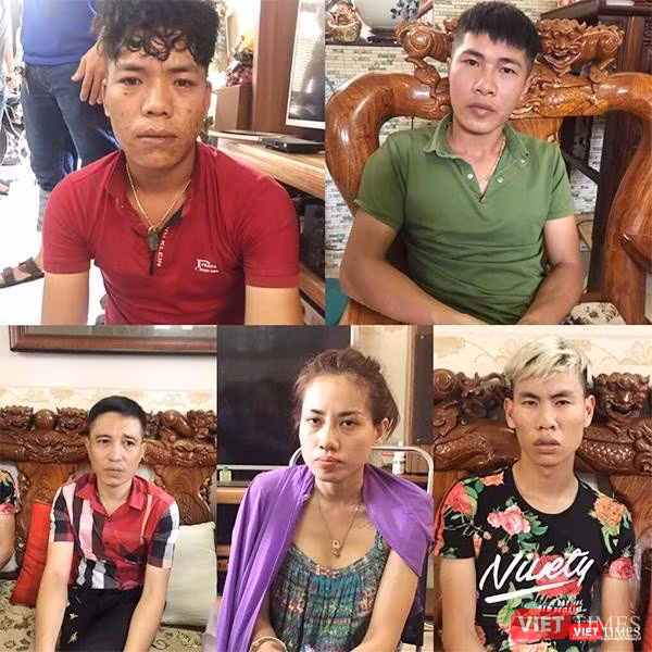 Nhóm đối tượng cho vay nặng lãi đang bị công an TP. HCM tạm giữ.