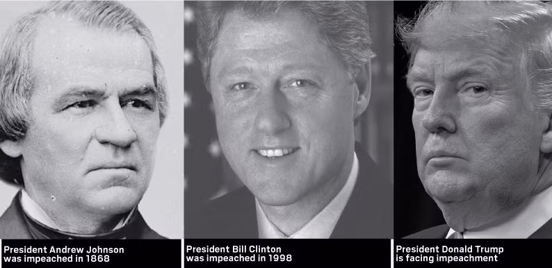 Với cuộc bỏ phiếu tối thứ Tư tại Hạ viện, ông Donald Trump trở thành tổng thống thứ ba trong vòng 230 năm bị luận tội.
