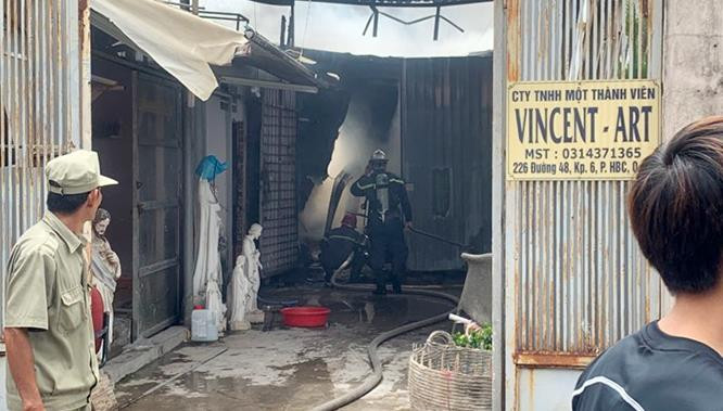 Hiện trường vụ cháy ở Quận Thủ Đức. Hiện trường vụ cháy ở Quận Thủ Đức.