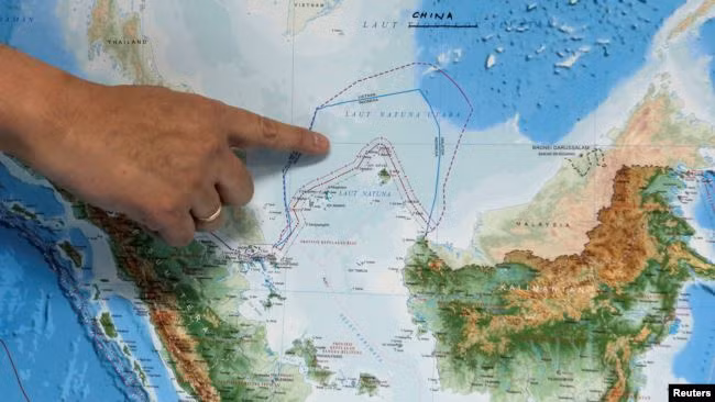 Khu vực biển Natuna của Indonesia mà tàu hải cảnh Trung Quốc xâm nhập. (Ảnh: Reuters)