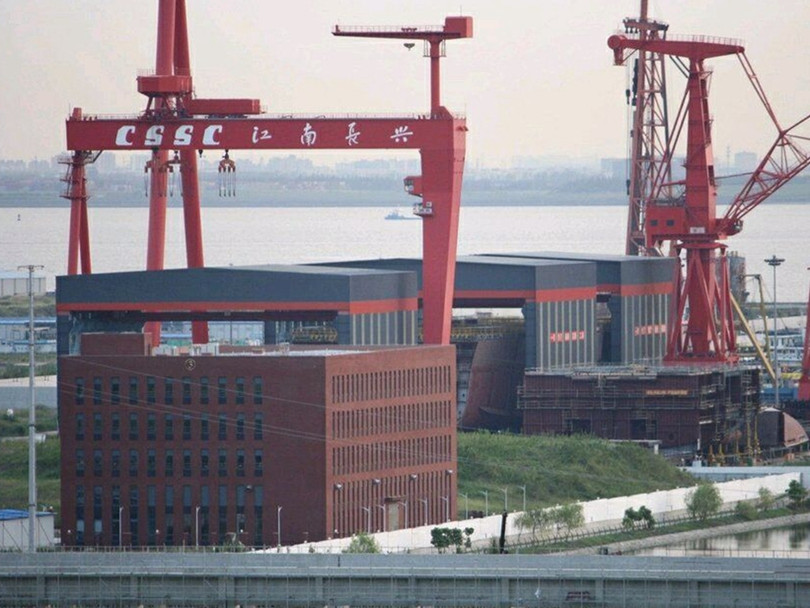 Chiếc tàu sân bay thứ 3 đang được đóng tại đảo Trường Hưng, Thượng Hải.