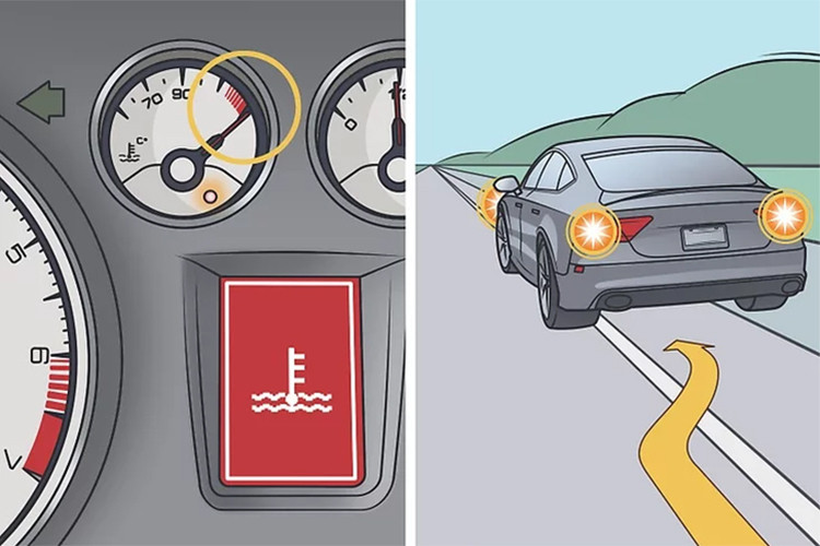 Nhanh chóng đưa xe táp vào lề.