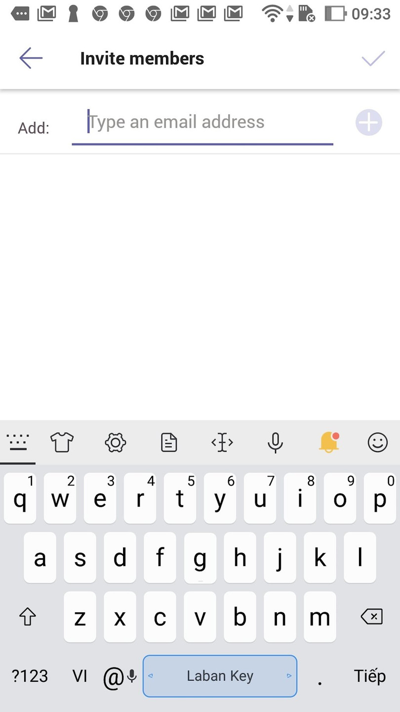 Trên điện thoại người dùng có thể gửi mời qua địa chỉ email. Trên điện thoại người dùng có thể gửi mời qua địa chỉ email.