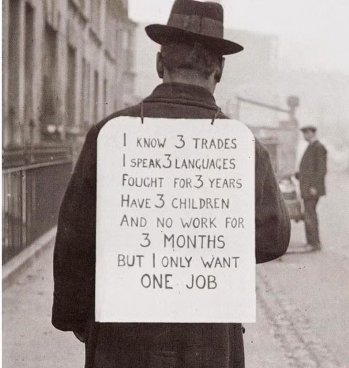 Looking for employment in 1930