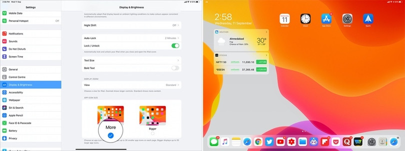 Cách tăng giảm kích thước biểu tượng ứng dụng trên iPadOS 13