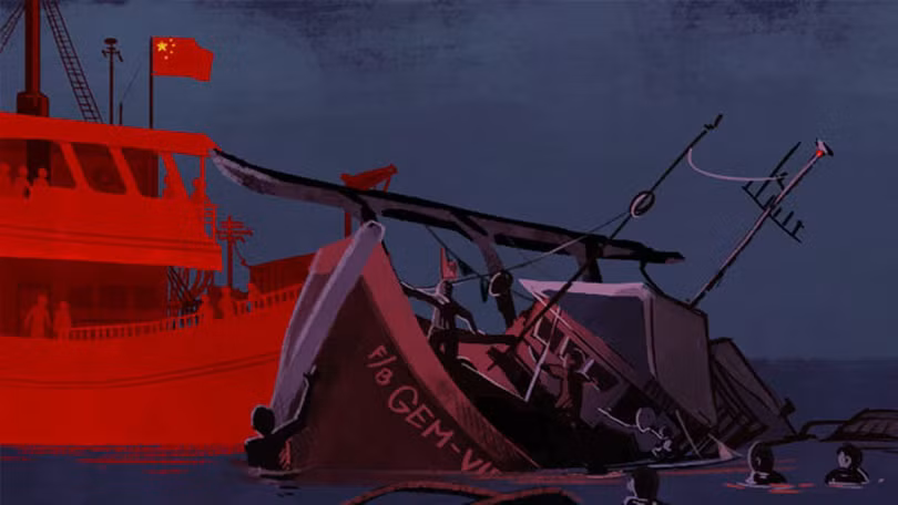 Vụ đâm tàu được báo Philippines vẽ lại theo lời kể của các nạn nhân