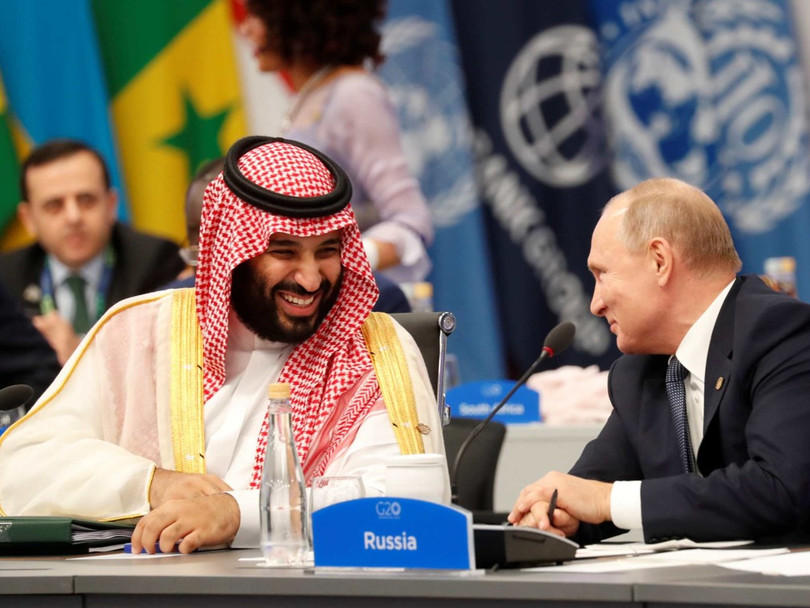 Thái tử Mohammed bin Salman và ông Vladimir Putin.